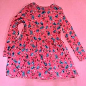 Girls Long Sleeve Star Wars Droid Dress XS (4-5) Pink Blue